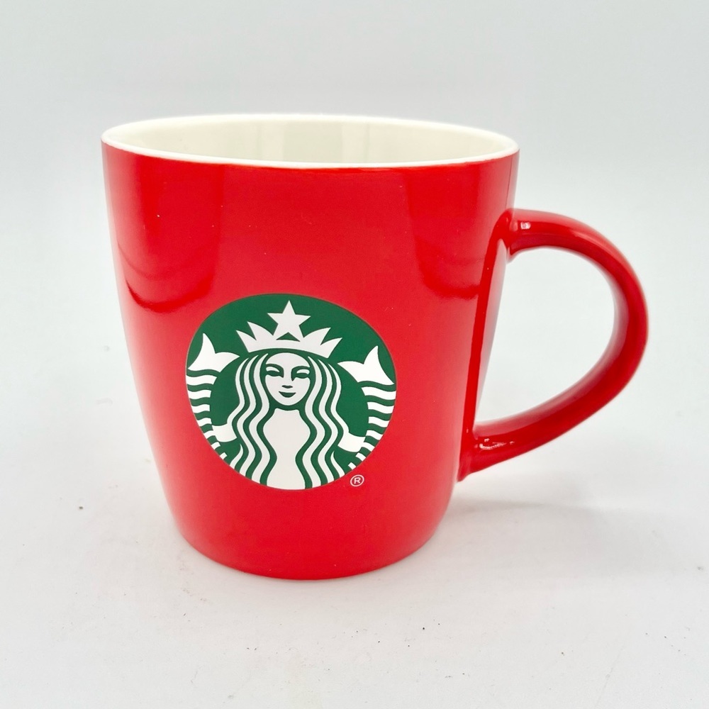 Starbucks Coffee Mug Cup 2020 Red‎ Classic Mermaid Green Logo 12oz EUC